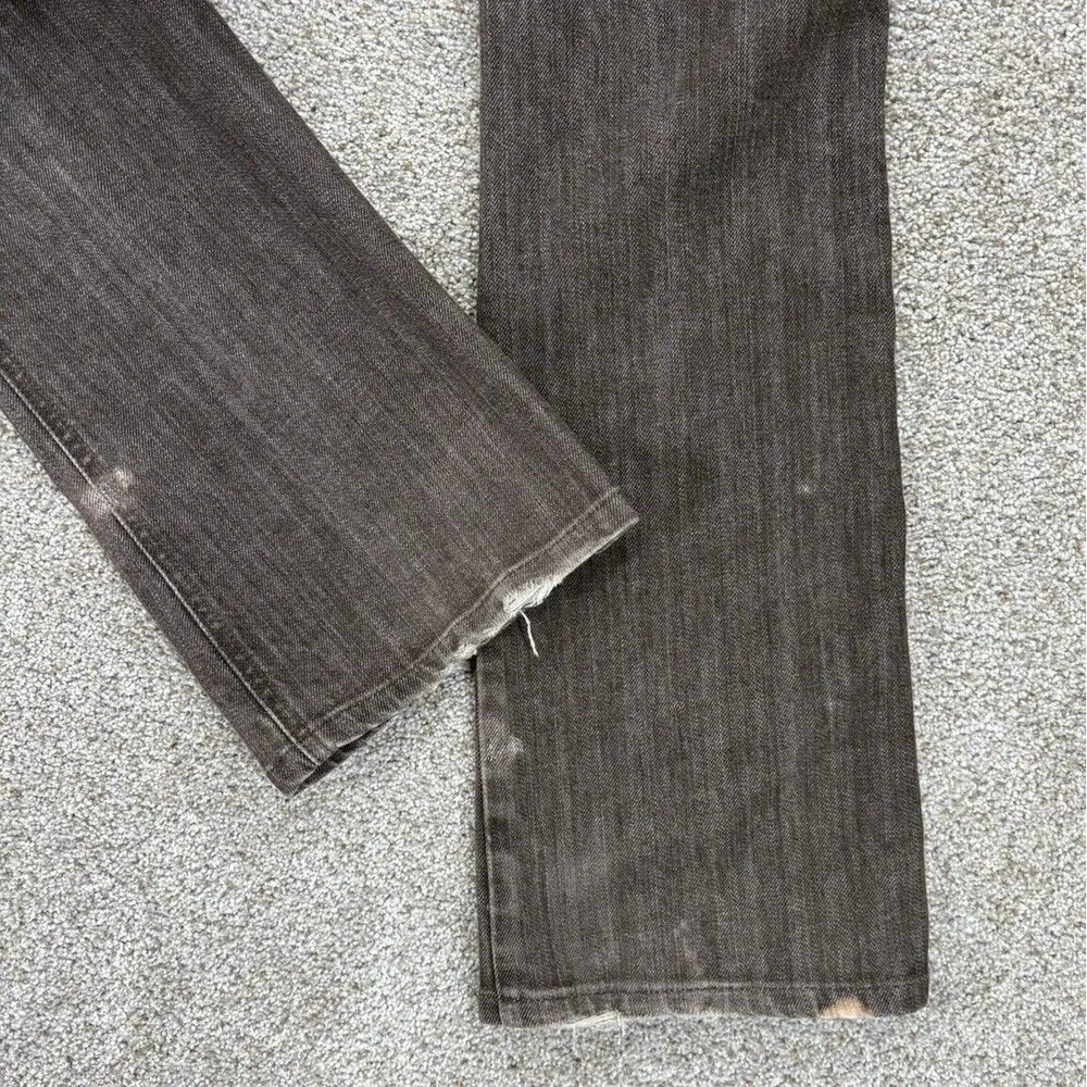 7 for All Mankind 'A' Pocket Jeans Womens‎ 28 Brown Flared Stretch Boho Festival - Picture 4 of 14